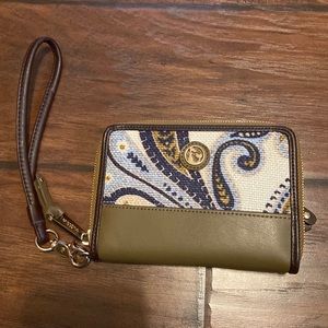 Spartina wristlet zipper wallet